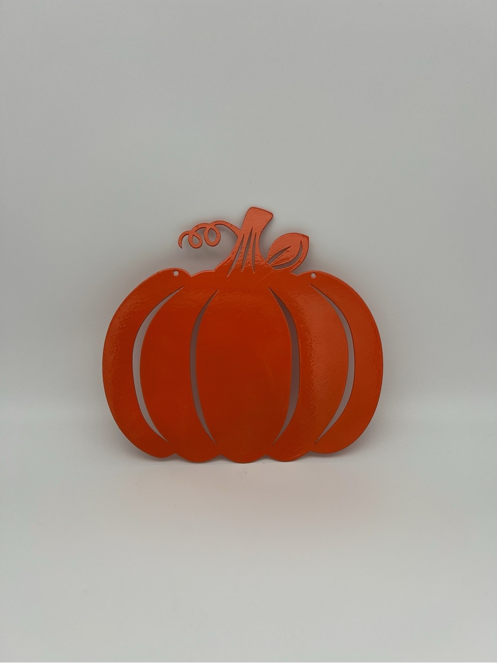 Redline Steel Laser Cut Metal Orange Pumpkin Accent - Festive Fall Decor